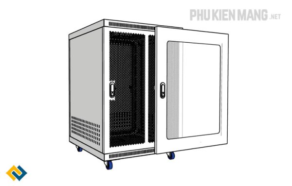 Tủ mạng 15U sâu 600 màu trắng